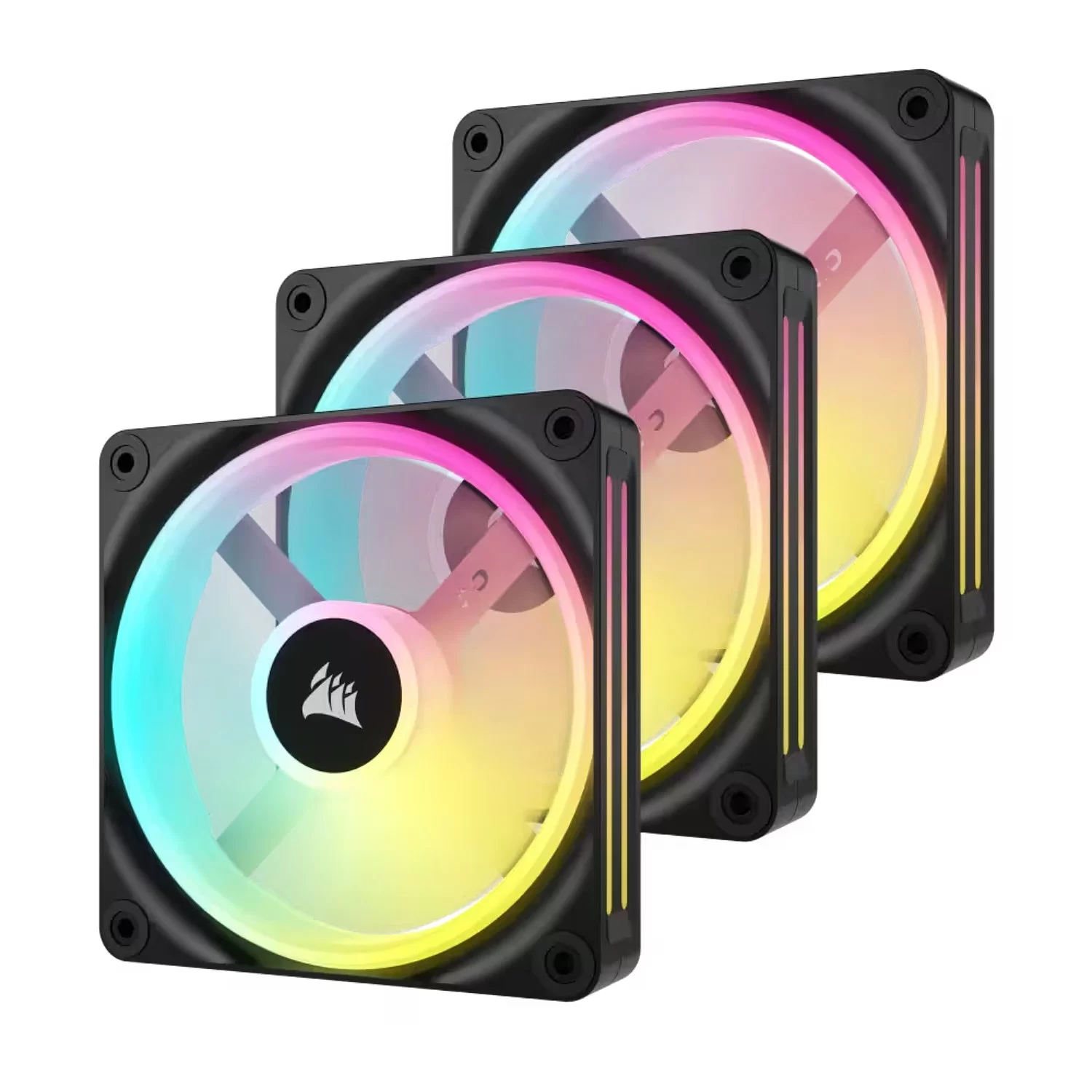 Case Fan Corsair 3 120 iCUE LINK QX120 RGB Starter kit 120mm Color:black