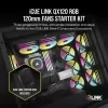 Case Fan Corsair 3 120 iCUE LINK QX120 RGB Starter kit 120mm Color:black