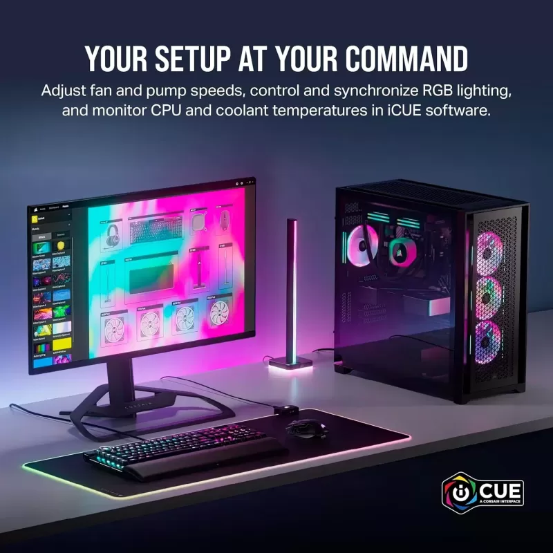 Case Fan Corsair 3 120 iCUE LINK QX120 RGB Starter kit 120mm Color:black