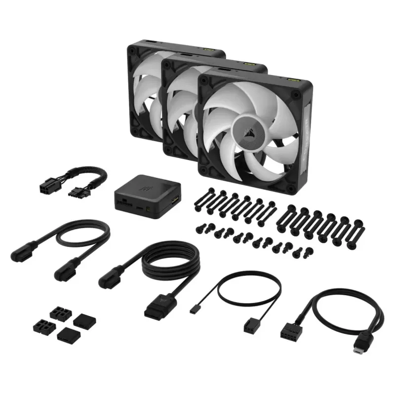 Fan set for computer case Corsair iCUE LINK RX120 MAX RGB 120mm 3xFans Color:black