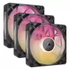 Fan set for computer case Corsair iCUE LINK RX120 MAX RGB 120mm 3xFans Color:black