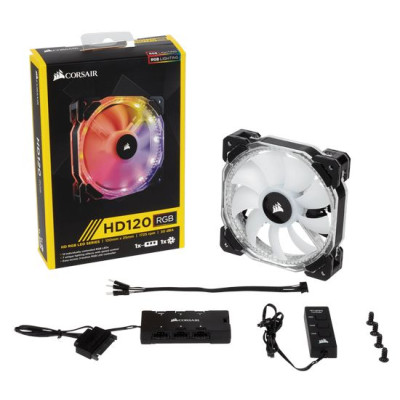 Case Fan Corsair HD120 High Performance 120mm PWM Fan with Controller Case Fan Corsair HD120 High Performance 120mm PWM Fan with Controller