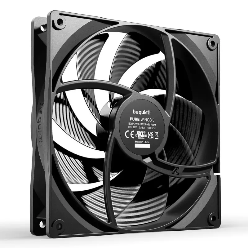 מאוורר למארז be quiet! Pure Wings 3 140mm PWM HS 3-Pack שחור