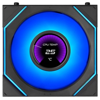 מאוורר למארז LIAN-LI 120mm UNI FAN SL-INF LCD FLEX Reverse Blade שחור