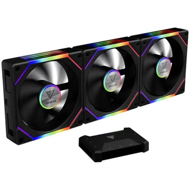 סט מאווררים Gamdias AEOLUS P2-1203U שחור 120mm