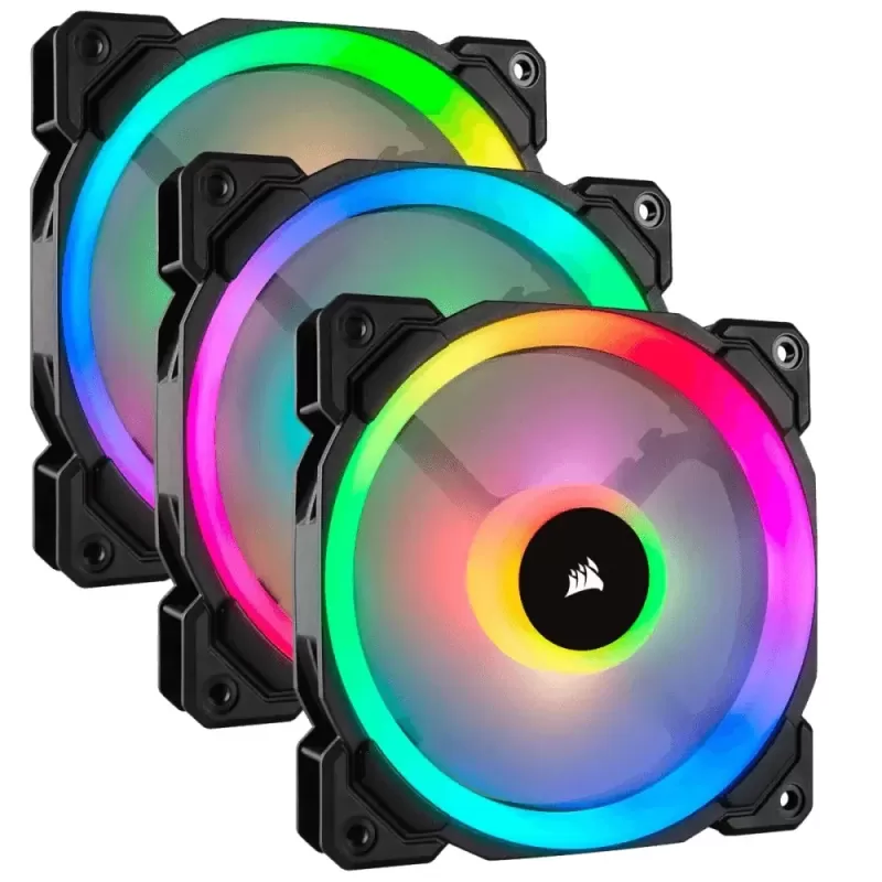Kit 3 Fans Corsair LL120 RGB Dual Light Loop RGB 120mm