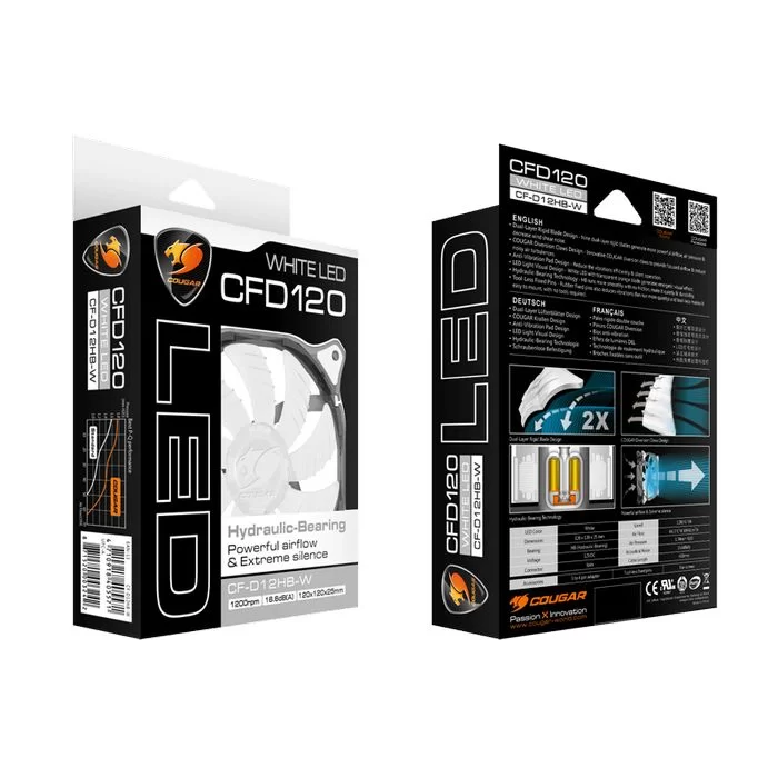 Case Fan COUGAR CFD 120 white 120mm