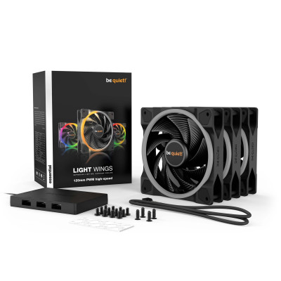 Case Fan be quiet! LIGHT WINGS 120mm PWM high-speed Triple-Pack Color:black Case Fan be quiet! LIGHT WINGS 120mm PWM high-speed Triple-Pack Color:black