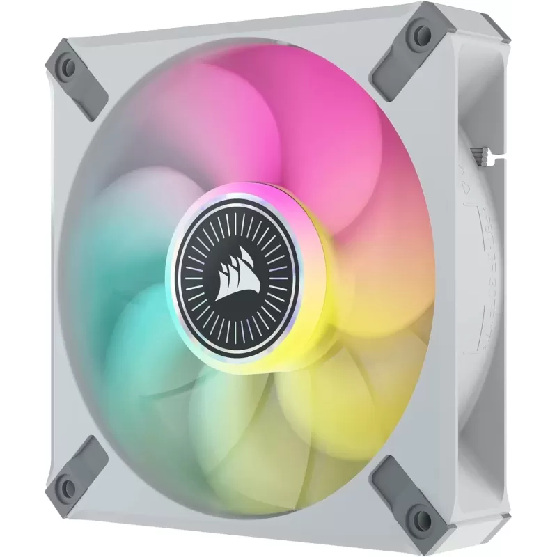 3 Fans Kit + Controller Corsair iCUE ML120 RGB ELITE Premium 120mm PWM Magnetic Levitation Fan - White Triple Fan Kit with iCUE Lighting Node