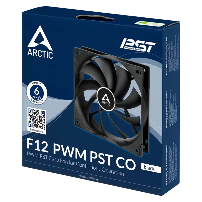 Вентилятор для Корпуса Arctic Cooling F12 PWM PST CO black 12cm Ball Bearing Case 120mm Вентилятор для Корпуса Arctic Cooling F12 PWM PST CO black 12cm Ball Bearing Case 120mm