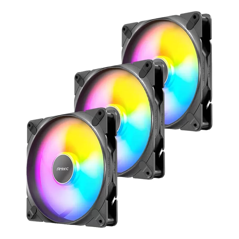 סט מאווררים למארז Antec Tranquil 140mm ARGB PWM x3 Fans צבע שחור