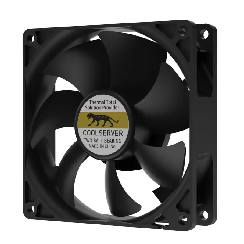 מאוורר למארז Coolleo 80X25mm Ball Bearing Server fan 3400RPM 80mm