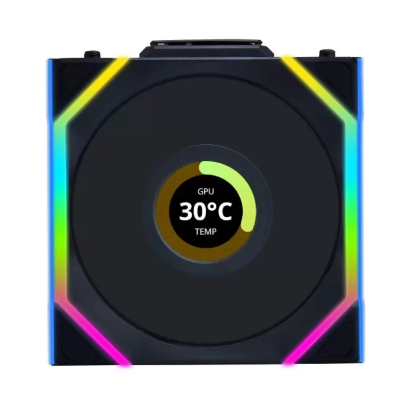 מאוורר למארז LIAN-LI UNI SL Wireless LCD 12mm Reverse שחור 120mm