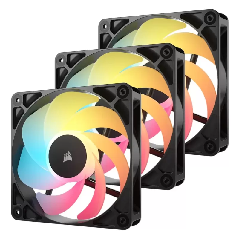 Fan set Corsair RS120-R ARGB 120mm PWM Reverse 3xFans black Fan set Corsair RS120-R ARGB 120mm PWM Reverse 3xFans black