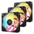 Fan set Corsair RS120-R ARGB 120mm PWM Reverse 3xFans black