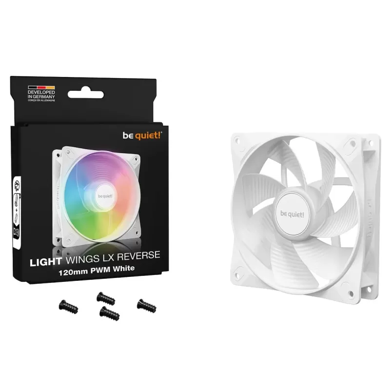 Вентилятор для Корпуса be quiet! Light Wings LX 120mm PWM Reverse Цвет:белый