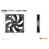 מאוורר למארז be quiet! Pure Wings 3 140mm PWM 3-Pack שחור