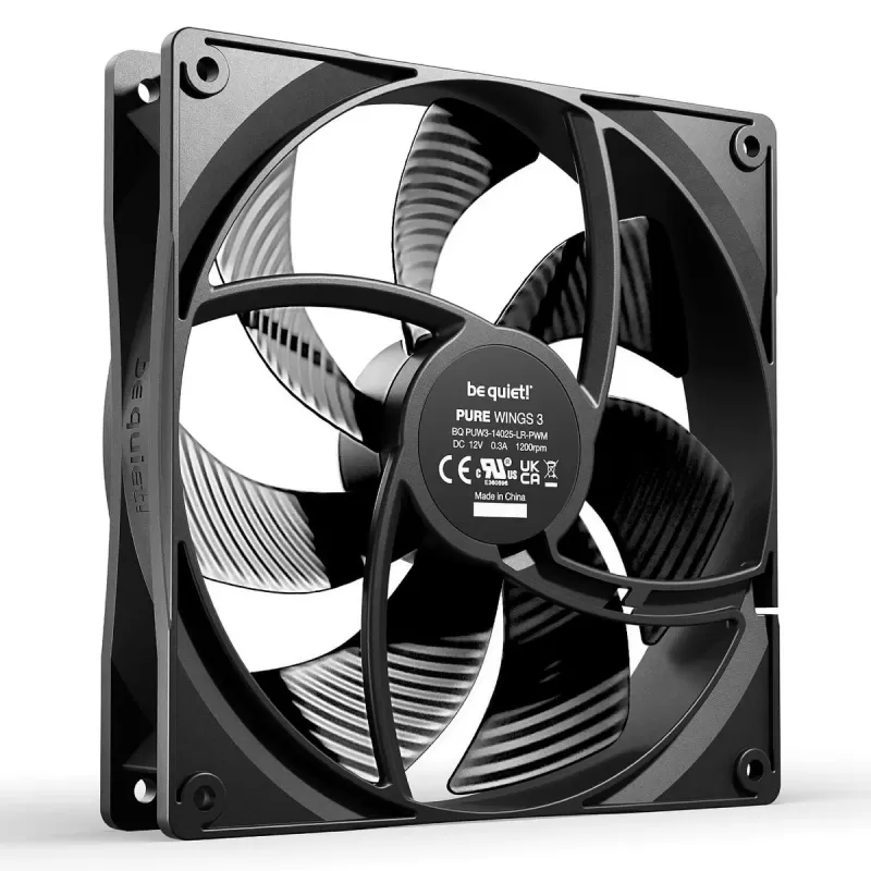 מאוורר למארז be quiet! Pure Wings 3 140mm PWM 3-Pack שחור
