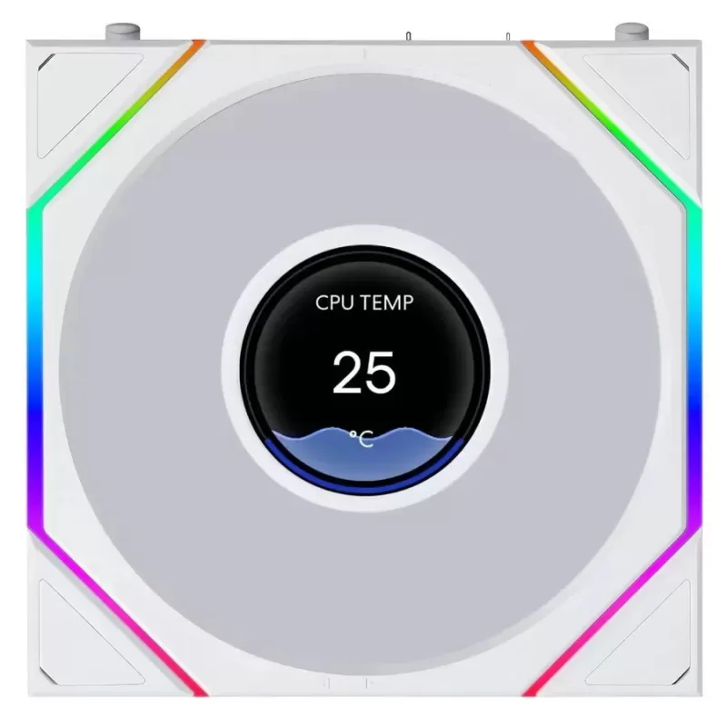 מאוורר למארז LIAN-LI 120mm UNI FAN TL LCD FLEX לבן