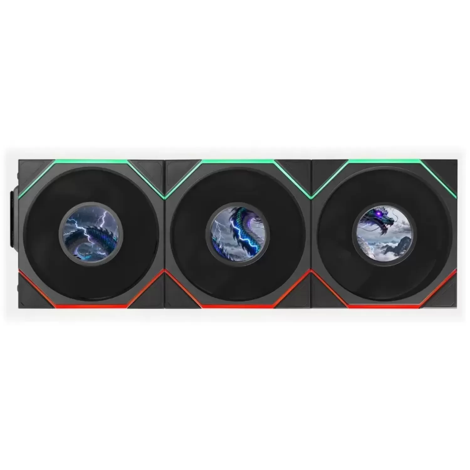 Case Fan LIAN-LI 120mm UNI FAN TL LCD FLEX Reverse Blade 3-Pack black