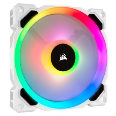 Вентилятор для Корпуса Corsair LL120 RGB Dual Light Loop White 120mm Цвет:белый Вентилятор для Корпуса Corsair LL120 RGB Dual Light Loop White 120mm Цвет:белый
