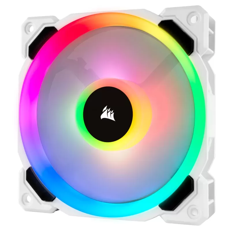 Case Fan Corsair LL120 RGB Dual Light Loop White 120mm Color:white