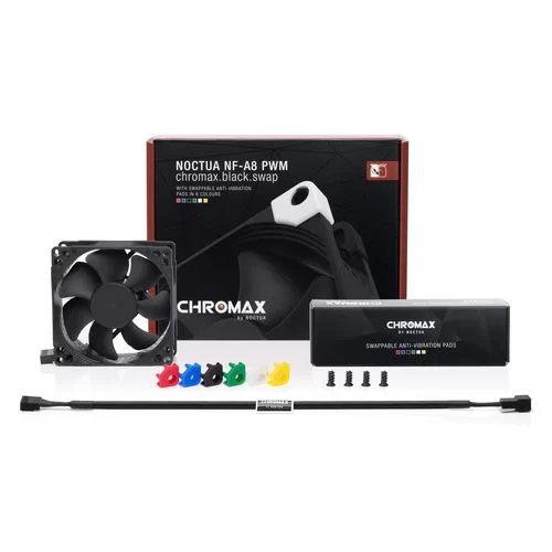 מאוורר למארז Noctua NF-A8 PWM CH.BK.S PWM CHROMAX.BLACK.SWAP 80mm צבע שחור מאוורר למארז Noctua NF-A8 PWM CH.BK.S PWM CHROMAX.BLACK.SWAP 80mm צבע שחור