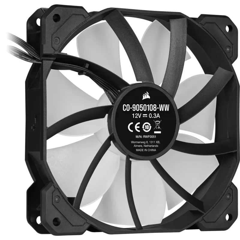 מאוורר למארז Corsair iCUE SP120 RGB ELITE Performance 120mm PWM Fan - Single Pack צבע שחור
