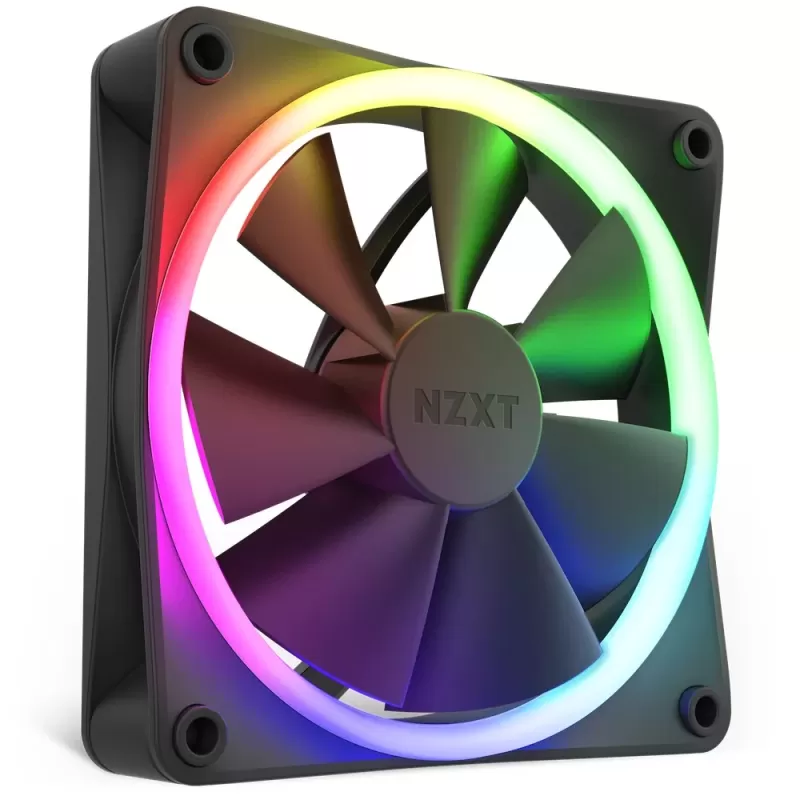 מאוורר למארז NZXT F120 RGB שחור 120mm מאוורר למארז NZXT F120 RGB שחור 120mm