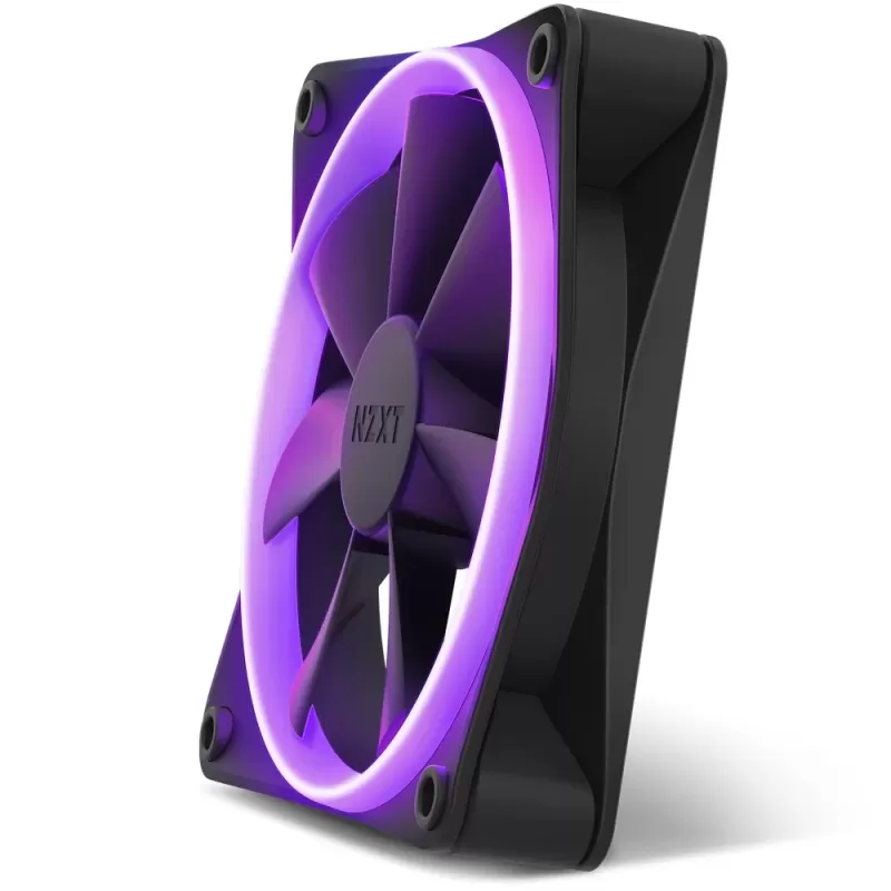 מאוורר למארז NZXT F120 RGB שחור 120mm מאוורר למארז NZXT F120 RGB שחור 120mm