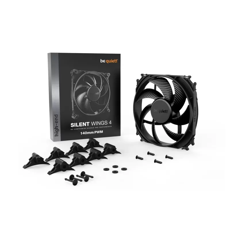 מאוורר למארז be quiet! SILENT WINGS 4 140mm צבע שחור