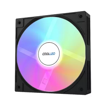 מאוורר למארז Coolleo 120mm PWM ARGB שחור Fan