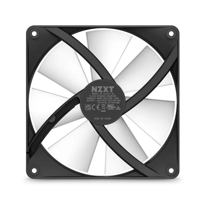 Вентилятор для Корпуса NZXT F140 RGB Core 140mm Hub-Mounted RGB Fan black