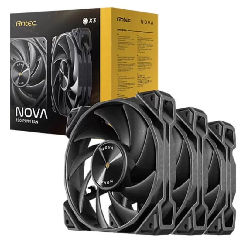 Case Fan Antec Nova 120 120mm PWM black 3x Fans Case Fan Antec Nova 120 120mm PWM black 3x Fans