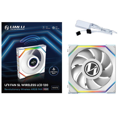 Вентилятор для Корпуса LIAN-LI UNI SL Wireless LCD 12mm белый 120mm