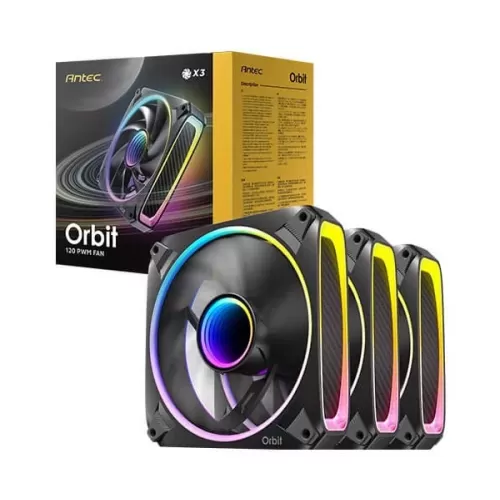 Набор вентиляторов Antec Orbit 120 ARGB x3 Fans 120mm Цвет:чёрный