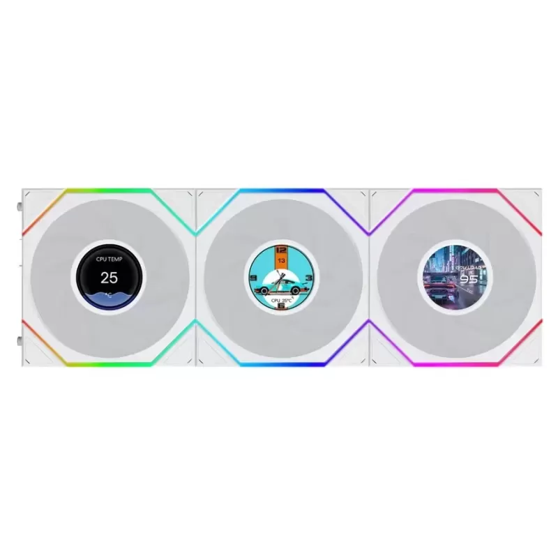 Case Fan LIAN-LI 120mm UNI FAN TL LCD FLEX 3-Pack white