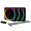 מאוורר למארז Antec Prizm 120 ARGB 3+2+C 120mm