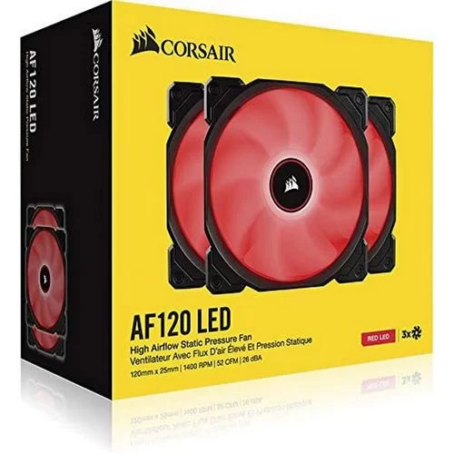 Kit 3 Fans Corsair Air Series AF120 LED (2018) black, red 120mm