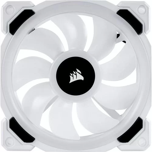 ערכת 3 מאווררים כולל Lighting Node CORE Corsair LL120 RGB לבן 120mm