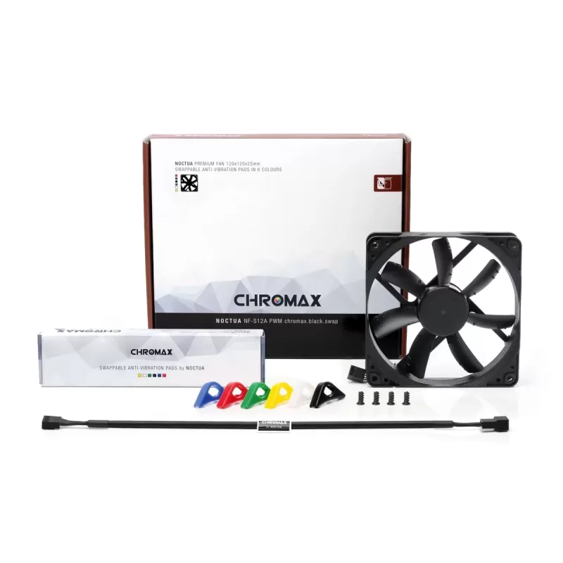 מאוורר למארז Noctua NF-S12A PWM CHROMAX.BLACK.SWAP 120mm מאוורר למארז Noctua NF-S12A PWM CHROMAX.BLACK.SWAP 120mm