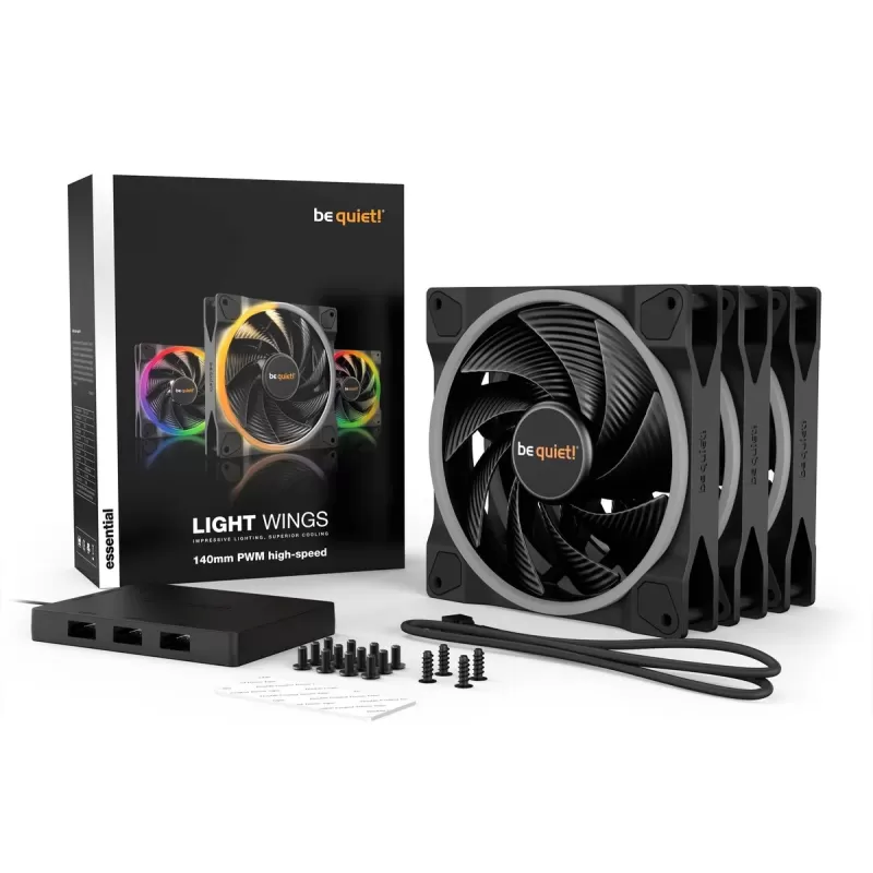 Вентилятор для Корпуса be quiet! LIGHT WINGS 140mm PWM high-speed Triple-Pack
