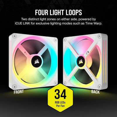 Вентилятор для Корпуса Corsair iCUE LINK QX140 RGB 140mm PWM PC Fans Starter Вентилятор для Корпуса Corsair iCUE LINK QX140 RGB 140mm PWM PC Fans Starter