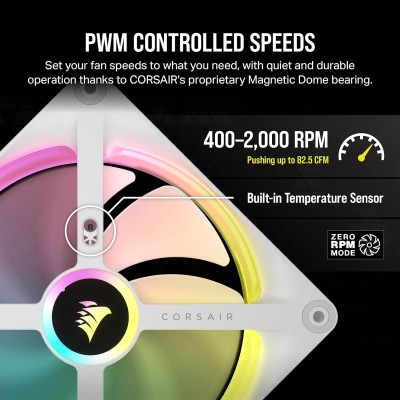 Вентилятор для Корпуса Corsair iCUE LINK QX140 RGB 140mm PWM PC Fans Starter Вентилятор для Корпуса Corsair iCUE LINK QX140 RGB 140mm PWM PC Fans Starter