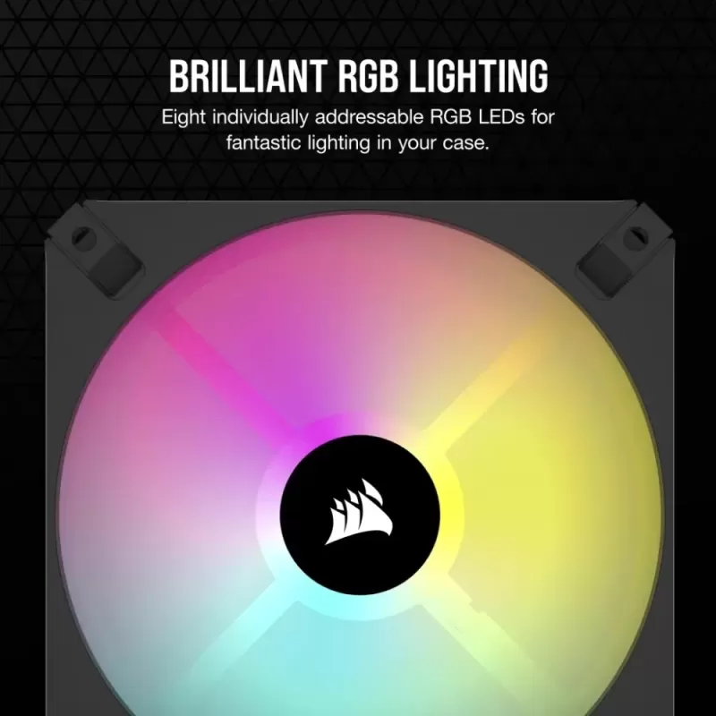 Case Fan Corsair iCUE AR120 Digital RGB 120mm PWM Fan, Triple Pack Color:black