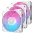 מאוורר למארז Corsair iCUE LINK RX120 RGB PWM 120mm 3x Fans Starter Kit לבן