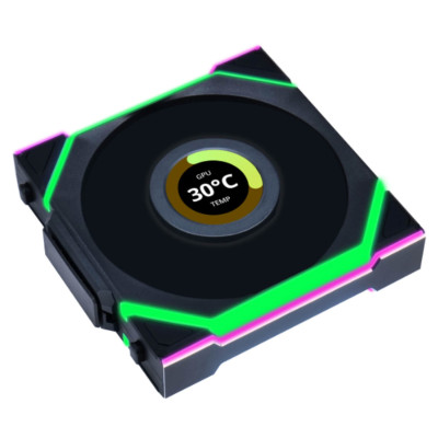 Вентилятор для Корпуса LIAN-LI UNI SL Wireless LCD 12mm 120mm Цвет:черный Вентилятор для Корпуса LIAN-LI UNI SL Wireless LCD 12mm 120mm Цвет:черный