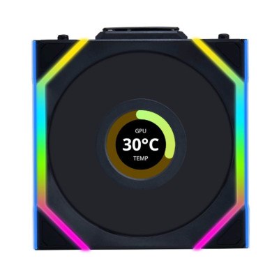 Вентилятор для Корпуса LIAN-LI UNI SL Wireless LCD 12mm 120mm Цвет:черный Вентилятор для Корпуса LIAN-LI UNI SL Wireless LCD 12mm 120mm Цвет:черный