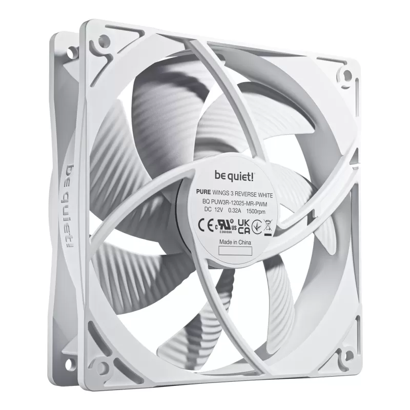 Case Fan be quiet! Pure Wings 3 120mm PWM Reverse 3-Pack white