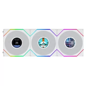 מאוורר למארז LIAN-LI 120mm UNI FAN TL LCD FLEX Reverse Blade 3-Pack לבן מאוורר למארז LIAN-LI 120mm UNI FAN TL LCD FLEX Reverse Blade 3-Pack לבן